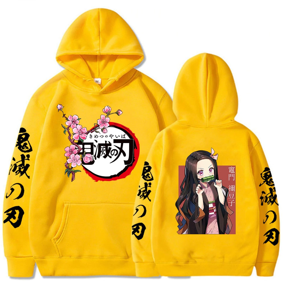 Hot Demon Slayer Kimetsu No Yaiba Hoodie Hip Hop Anime Pullover