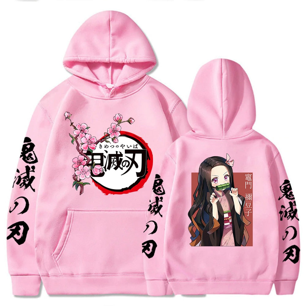 Hot Demon Slayer Kimetsu No Yaiba Hoodie Hip Hop Anime Pullover