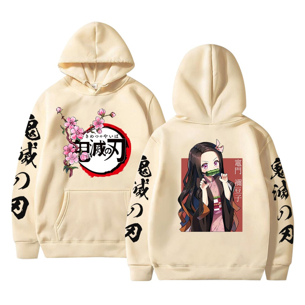 Hot Demon Slayer Kimetsu No Yaiba Hoodie Hip Hop Anime Pullover