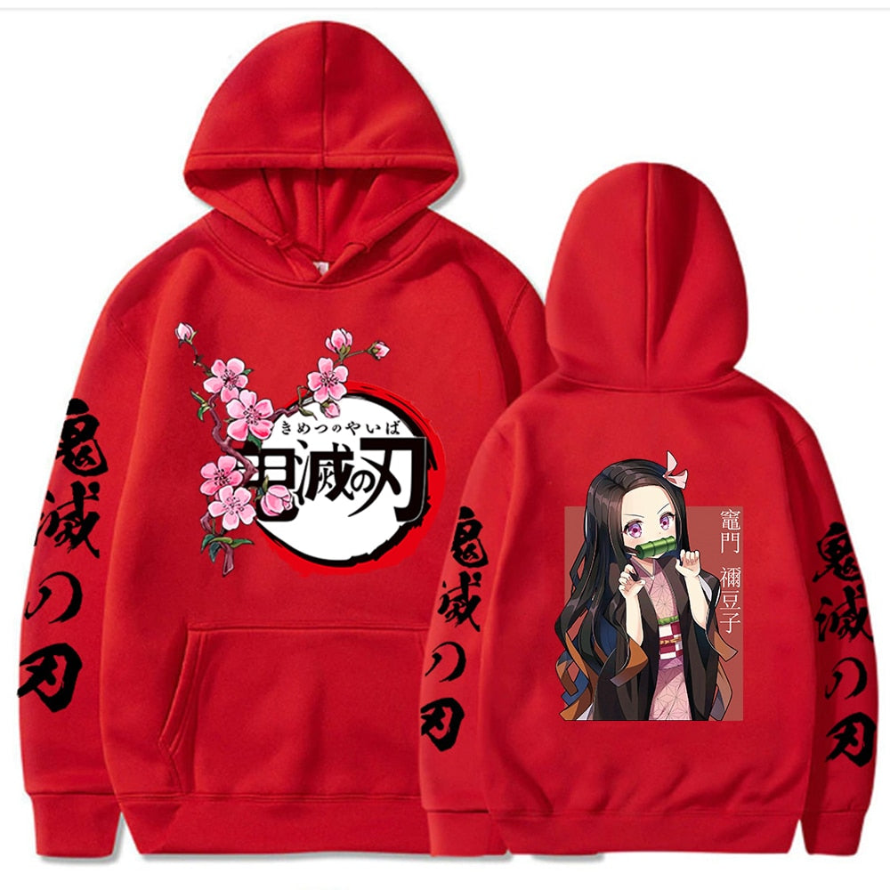 Hot Demon Slayer Kimetsu No Yaiba Hoodie Hip Hop Anime Pullover