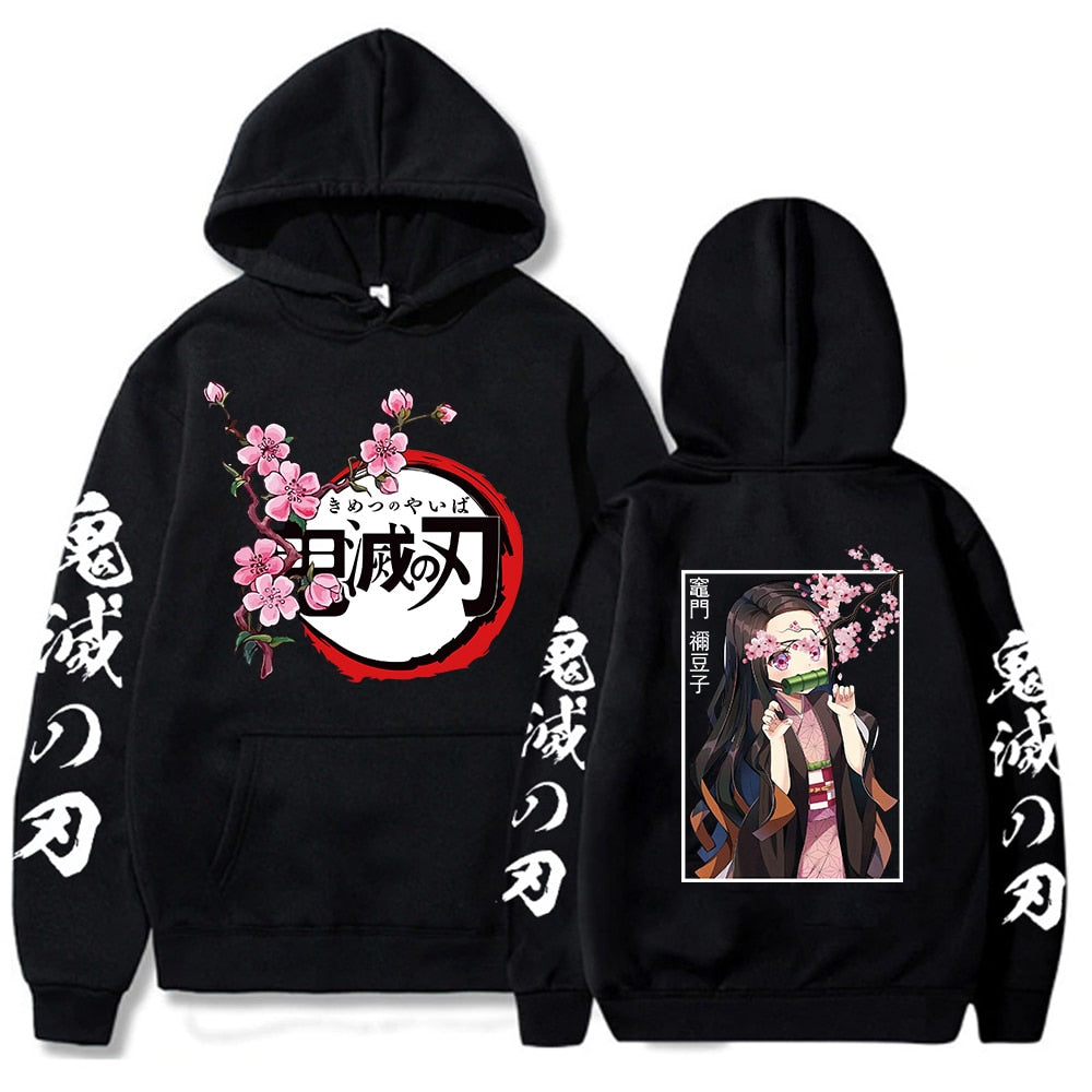 Hot Demon Slayer Kimetsu No Yaiba Hoodie Hip Hop Anime Pullover