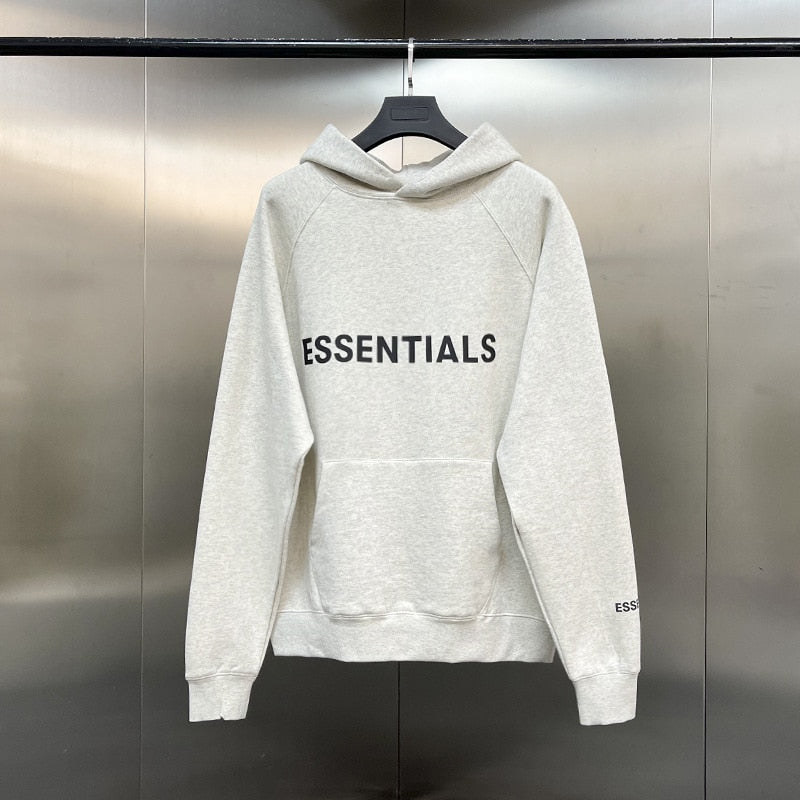 ESSENTIALS Hoodie Sweatshirts Reflective Letter Printing Fashion Hip hop Unisex