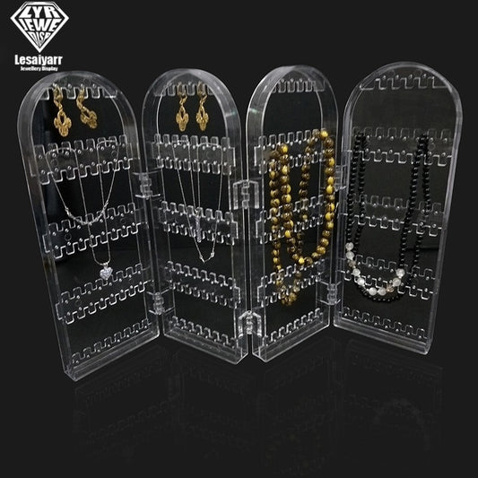 Clear Earrings Studs Folding Display Rack And Storage